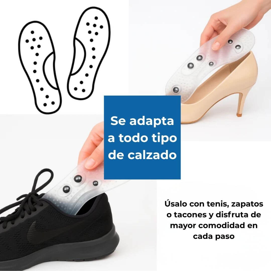 Plantillas Magnéticas para Alivio del Dolor en Pies, Fascitis y Juanetes