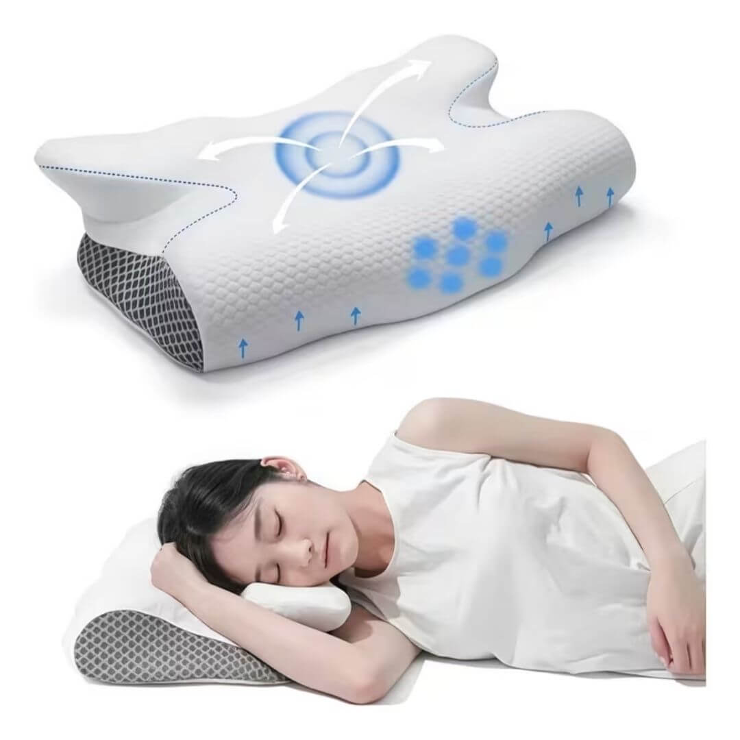 Almohada Ergonómica de Soporte Cervical para Alivio del Dolor