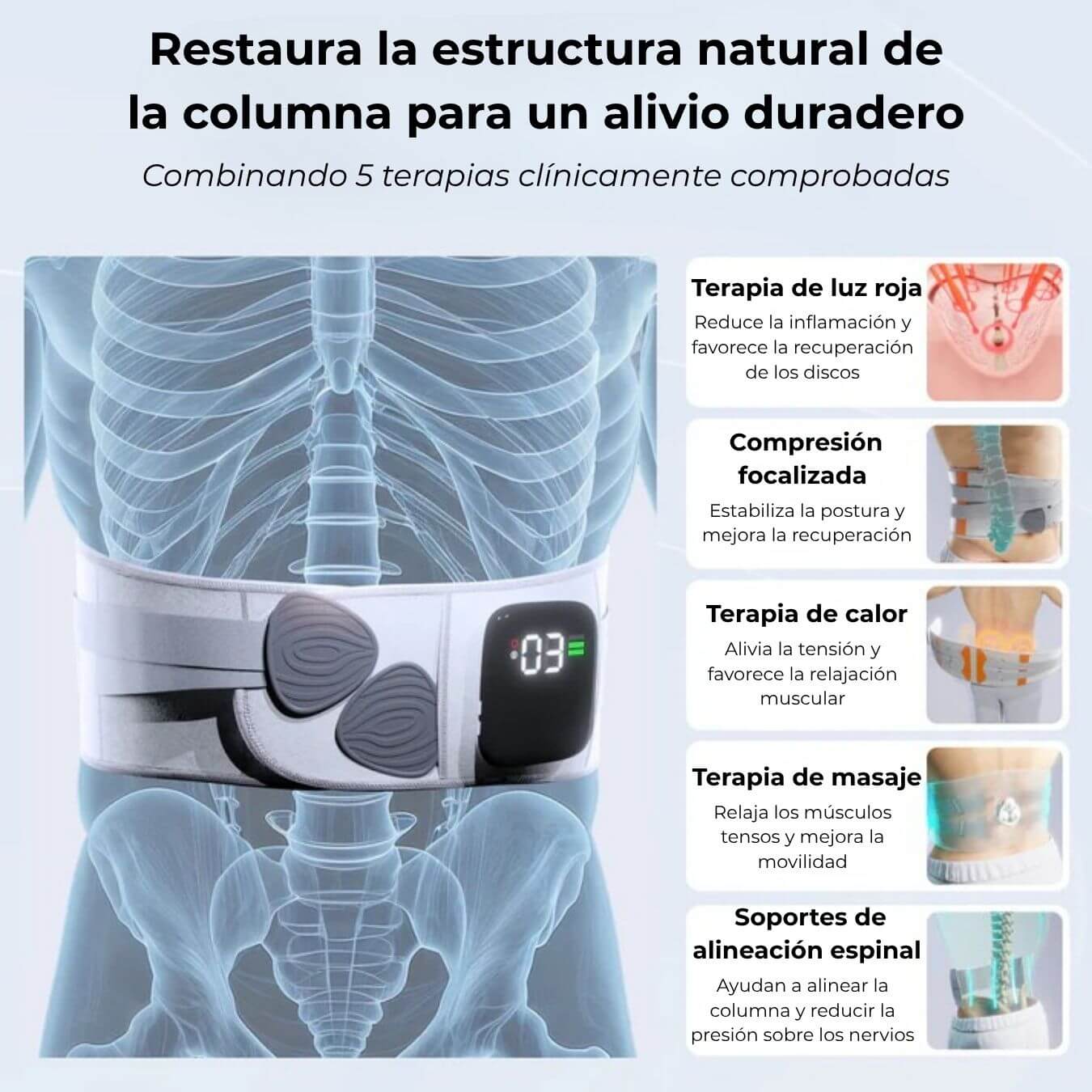 Cinturón de Masaje para Alivio Lumbar